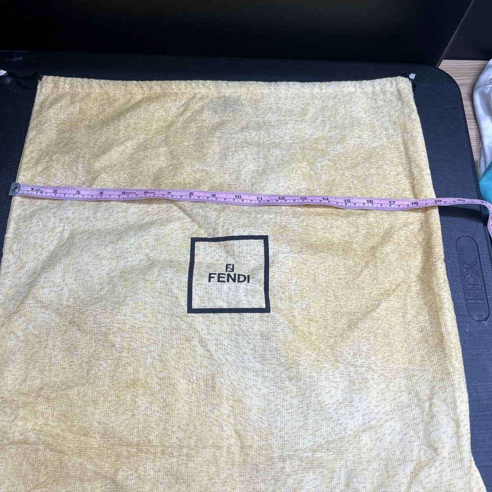 Fendi Dust Bag Yellow Drawstring Storage Pouch 19x20 (1714)